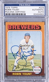 1975 Topps #223 Robin Yount Signed Rookie Card – PSA Authentic, PSA/DNA Certified